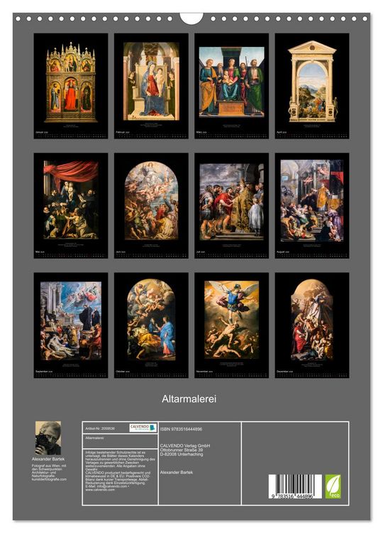 Produktbild: Altarmalerei (Wandkalender 2026 DIN A3 hoch), CALVENDO Monatskalender