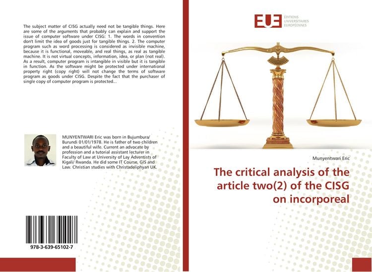 Produktbild: The critical analysis of the article two(2) of the CISG on incorporeal