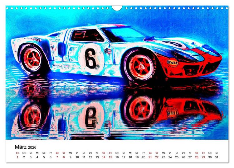 Produktbild: Cars'n'Arts - Digital Artwork von Jean-Louis Glineur (Wandkalender 2026 DIN A3 quer), CALVENDO Monatskalender