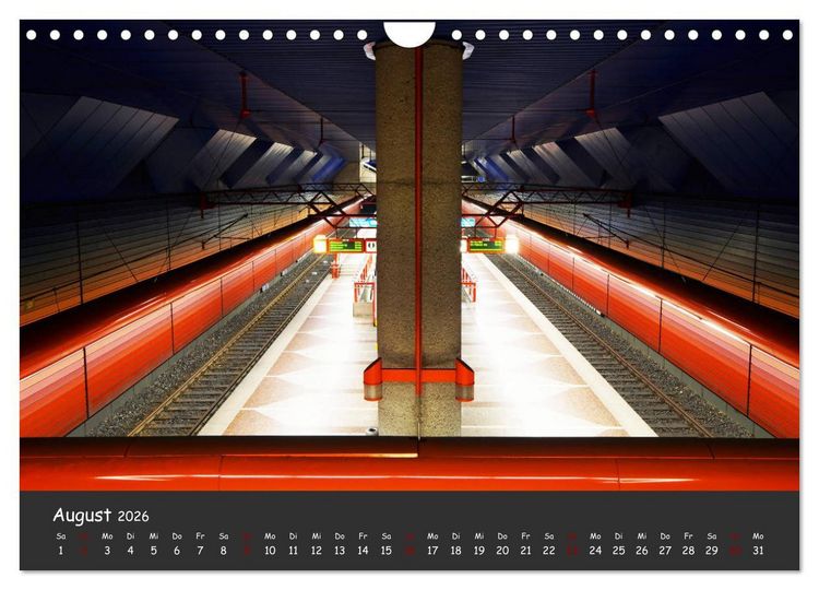Produktbild: U-Bahn-Stationen des Westens (Wandkalender 2026 DIN A4 quer), CALVENDO Monatskalender