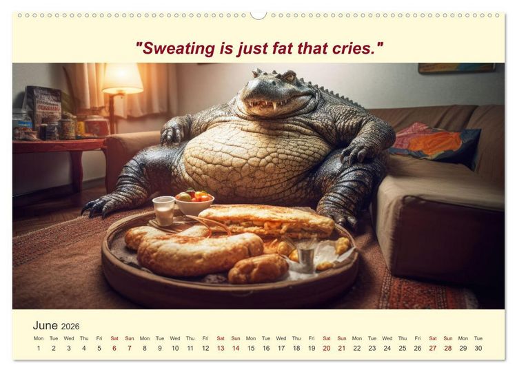 Produktbild: The funniest way to your dream figure (High Quality Premium Wall Calendar 2026 DIN A2 landscape),CALVENDO 12 Month Wall Calendar