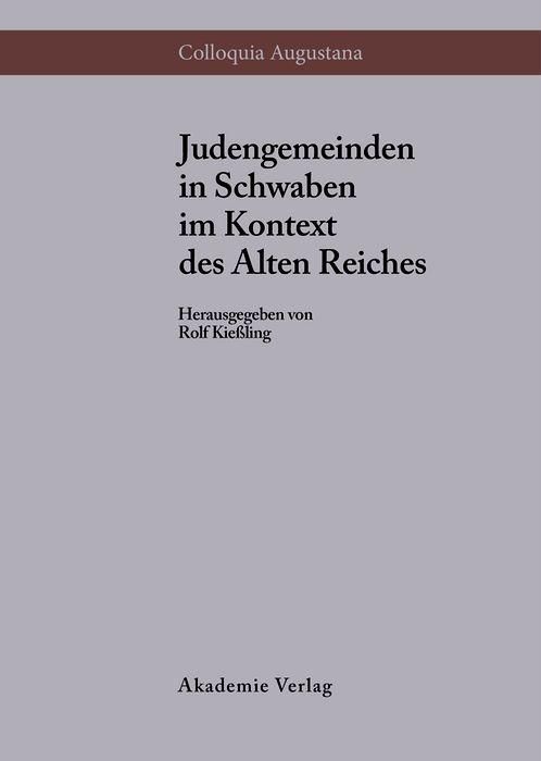 Produktbild: Judengemeinden in Schwaben im Kontext des Alten Reiches