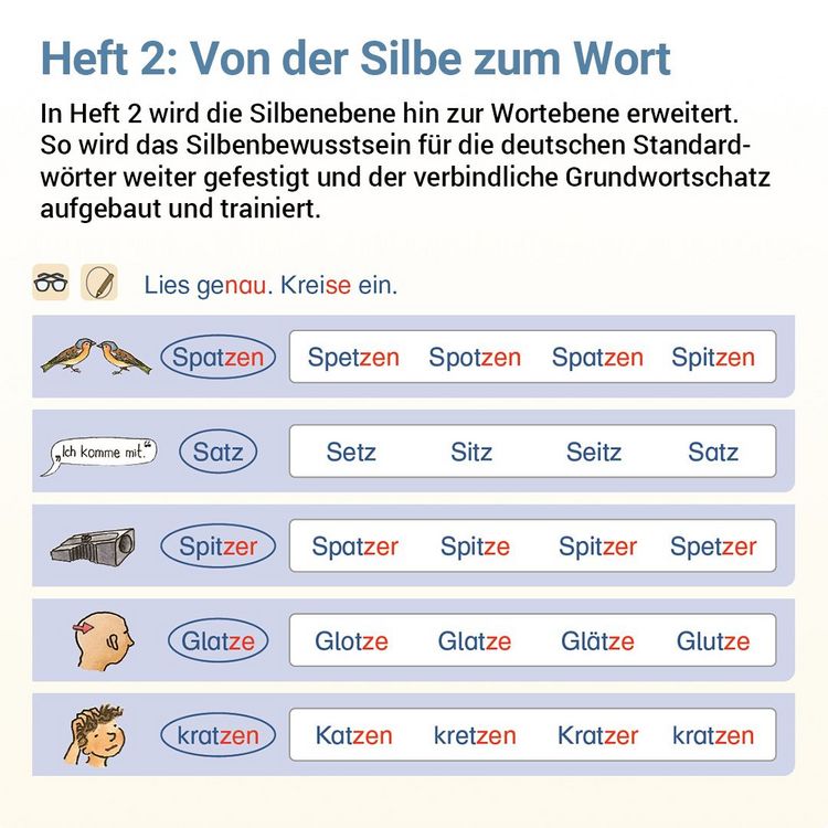 Produktbild: Lesen mit Rico Schnabel, Heft 2: Von der Silbe zum Wort
