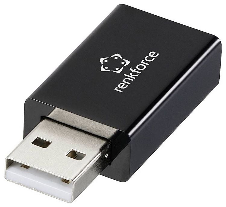 Produktbild: Renkforce USB Datenblocker Adapter [1x USB-A Stecker - 1x USB-A Buchse] RF-6615902