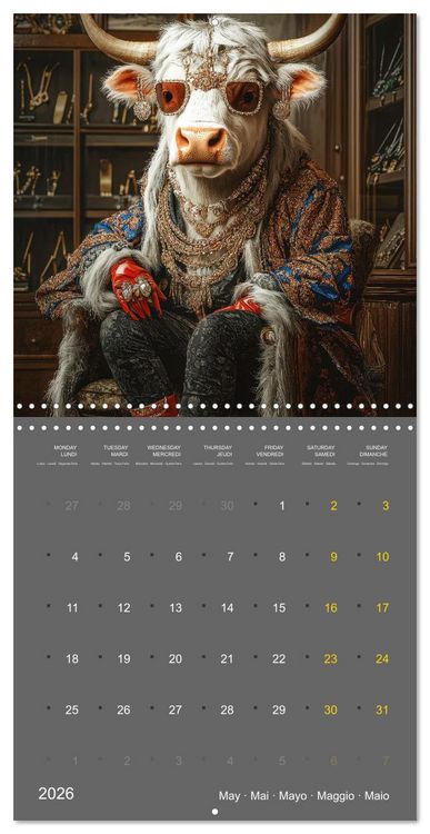 Produktbild: Silly cows - Terribly charming characters (Wall Calendar 2026 12 &times; 12 Inch) CALVENDO 12 Month Wall Calendar