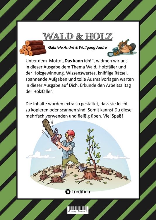 Produktbild: CRAFTBOOK - 100 SEITEN WALDLEBEN MIT TOLLEN AUSMALMOTIVEN - SPANNENDE KNIFFLIGE R&Auml;STEL - HOLZF&Auml;LLER - UMWELT