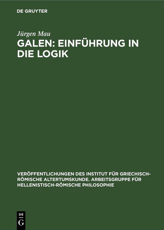 Produktbild: Galen: Einf&uuml;hrung in die Logik