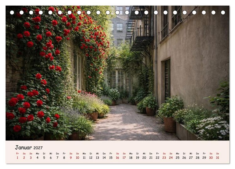 Produktbild: Urbane Oasen - Wo die Stadt aufblüht (Tischkalender 2027 DIN A5 quer), CALVENDO Monatskalender