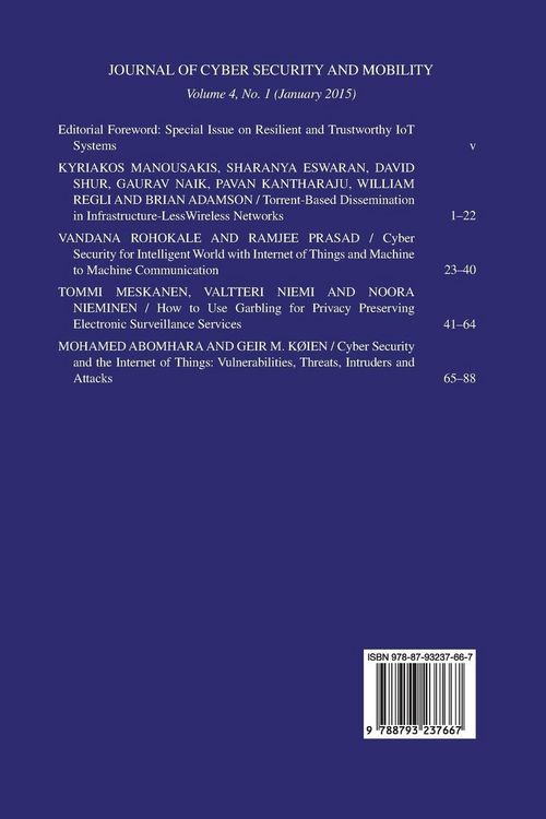 Produktbild: Journal Of Cyber Security and Mobility 4-1