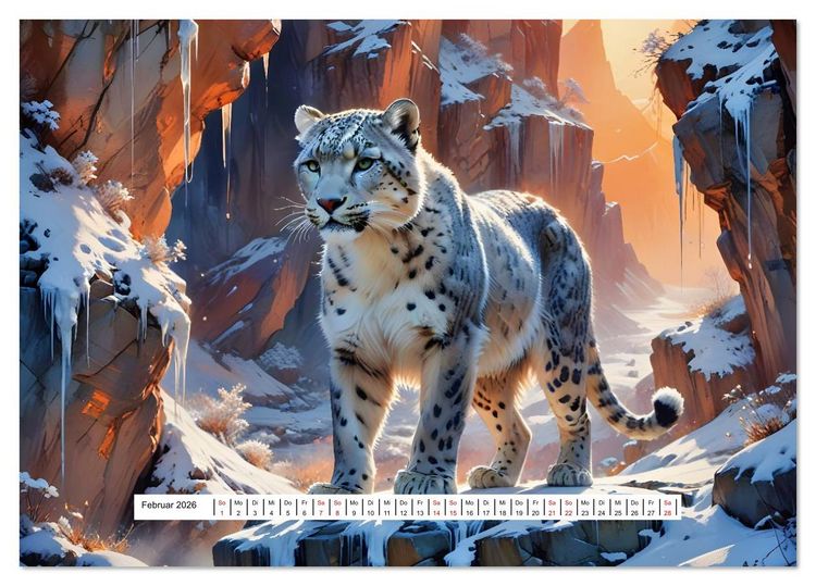 Produktbild: Fantasievolle K&ouml;nige der Wildnis (Tischkalender 2026 DIN A5 quer), CALVENDO Monatskalender