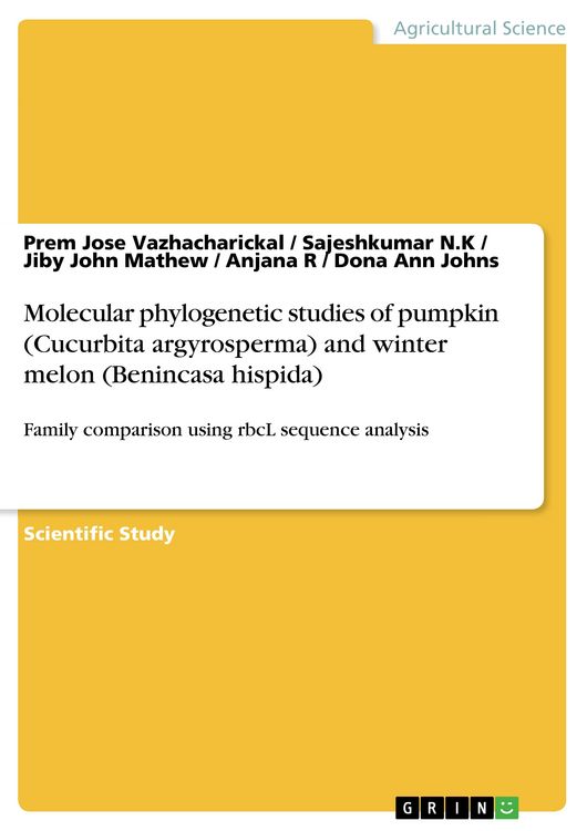 Produktbild: Molecular phylogenetic studies of pumpkin (Cucurbita argyrosperma) and winter melon (Benincasa hispida)