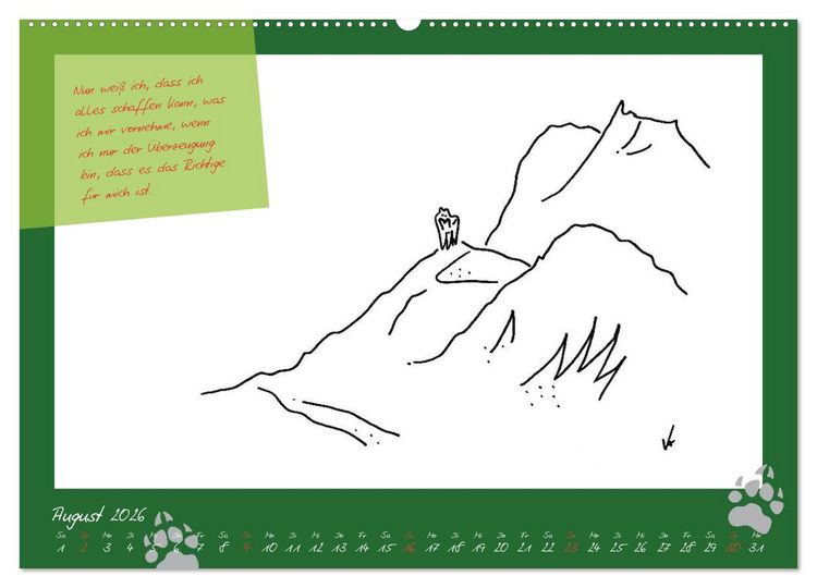 Produktbild: Der kleine GROSSE Wolf - Kalender (hochwertiger Premium Wandkalender 2026 DIN A2 quer), Kunstdruck in Hochglanz