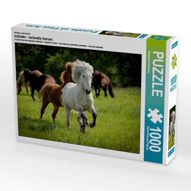 Produktbild: CALVENDO Puzzle Ein Motiv aus dem Kalender Isl&auml;nder - icelandic horses 1000 Teile Puzzle quer | 1000 Teile Lege-Gr&ouml;&szlig;e 64 &times; 48 cm Foto-Puzzle f&uuml;r gl&uuml;ckliche Stunden