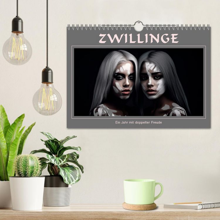 Produktbild: Zwillinge - Ein Jahr mit doppelter Freude (Wandkalender 2026 DIN A4 quer), CALVENDO Monatskalender