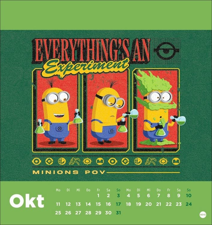 Produktbild: Minions Postkartenkalender 2027