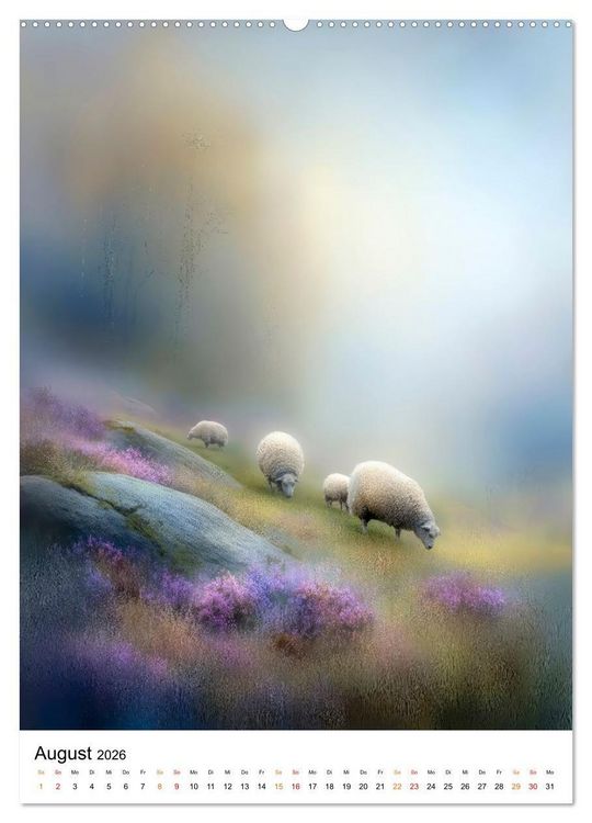 Produktbild: Tiere im Schleier der Zeit (Wandkalender 2026 DIN A2 hoch), CALVENDO Monatskalender
