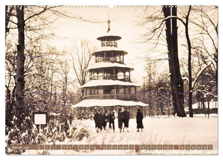 Produktbild: Spaziergang durch M&uuml;nchen &ndash; Die Stadt auf historischen Karten (Wandkalender 2026 DIN A2 quer), CALVENDO Monatskalender