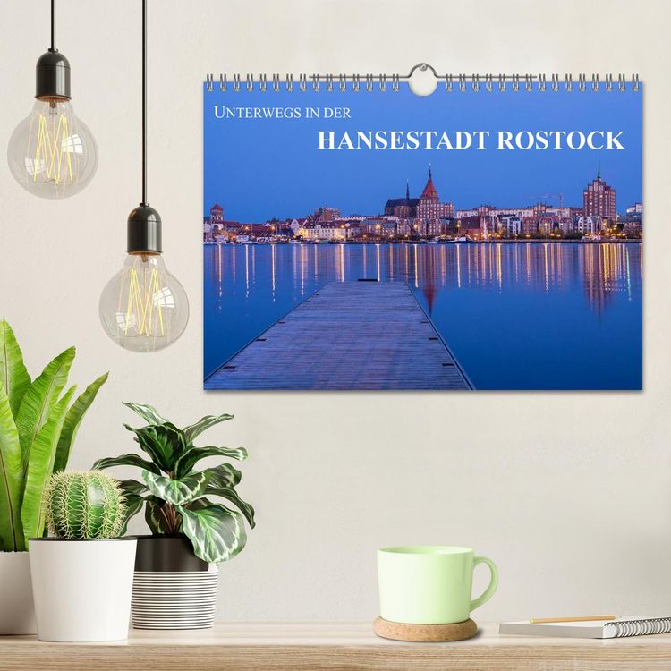 Produktbild: Unterwegs in der Hansestadt Rostock (Wandkalender 2026 DIN A4 quer), CALVENDO Monatskalender
