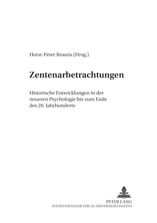 Produktbild: Zentenarbetrachtungen