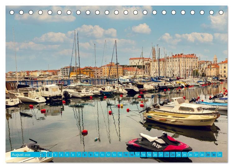 Produktbild: Piran - Slowenische Perle an der Adriak&uuml;ste (Tischkalender 2026 DIN A5 quer), CALVENDO Monatskalender