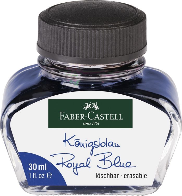 Produktbild: Faber-Castell Tintenglas K&ouml;nigsblau l&ouml;schbar 30 ml