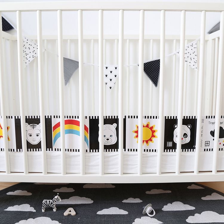 Produktbild: Tropf, Tropf, Baby: Kontrastreiches Faltbuch f&uuml;r Babys &middot; Kontrastbuch angepasst an Babyaugen &middot; Schwarz Wei&szlig; Prim&auml;rfarben Buch f&uuml;r Neugeborene &middot; Mein erstes Bilderbuch &middot; Montessori Buch