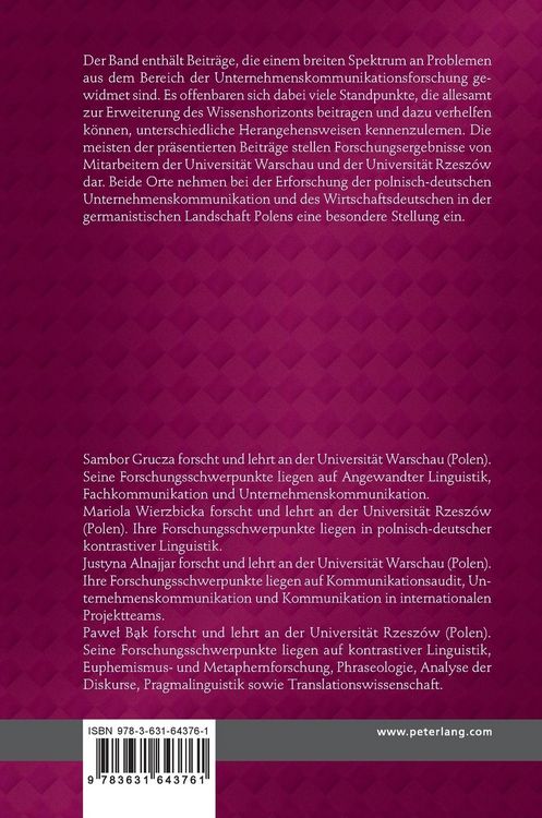 Produktbild: Polnisch-deutsche Unternehmenskommunikation