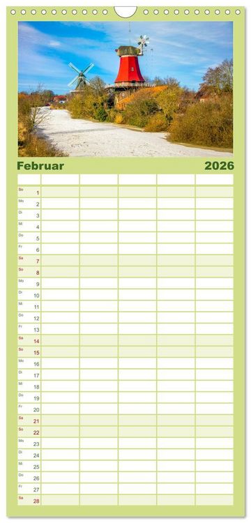 Produktbild: Familienplaner 2026 - Greetsiel und Umzu mit 5 Spalten (Wandkalender, 21 x 45 cm) CALVENDO