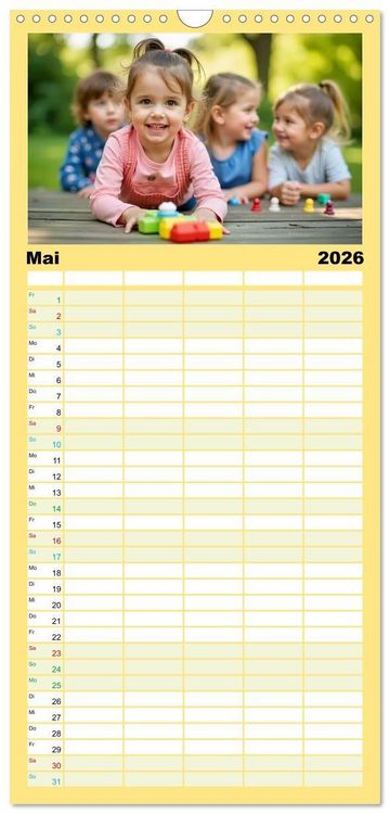 Produktbild: Familienplaner 2026 - Traumberuf - Erzieher:innen in der Kinderkrippe mit 5 Spalten (Wandkalender, 21 x 45 cm) CALVENDO