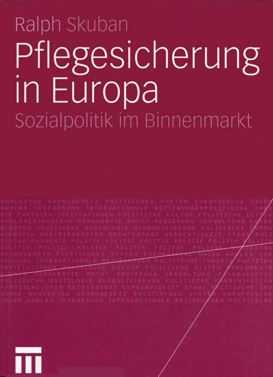 Produktbild: Pflegesicherung in Europa