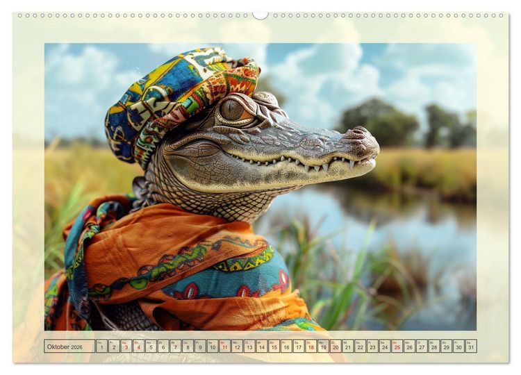 Produktbild: Reptilien-Fashion. Im Rampenlicht der Wildnis (Wandkalender 2026 DIN A2 quer), CALVENDO Monatskalender