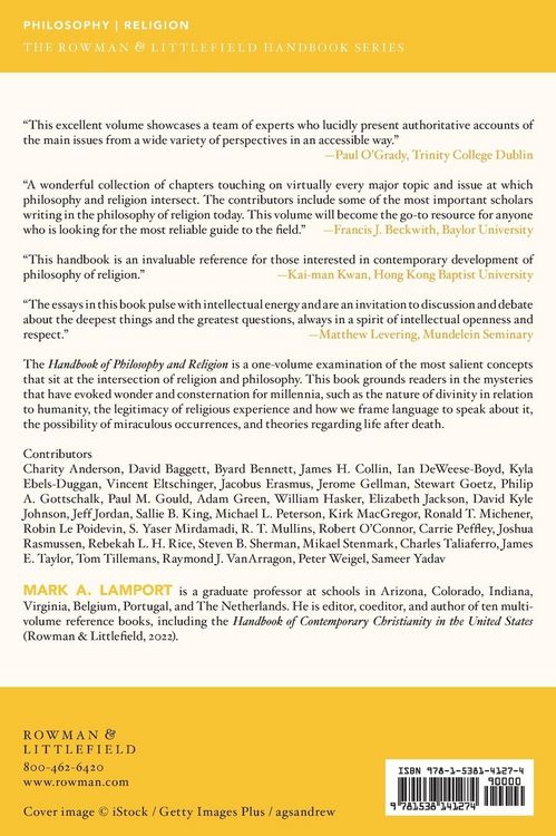 Produktbild: Rowman & Littlefield Handbook of Philosophy and Religion