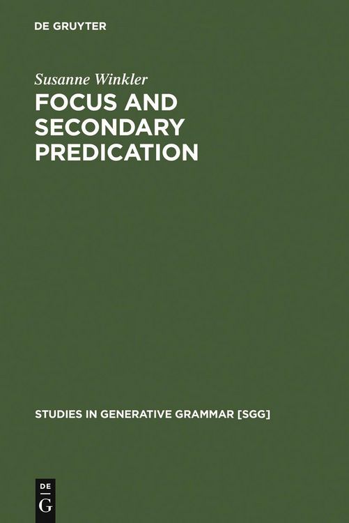 Produktbild: Focus and Secondary Predication