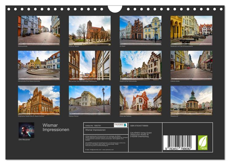 Produktbild: Wismar Impressionen (Wandkalender 2026 DIN A4 quer), CALVENDO Monatskalender