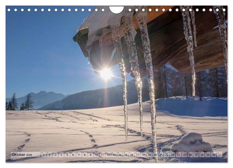 Produktbild: Schneeliebe (Wandkalender 2026 DIN A4 quer), CALVENDO Monatskalender