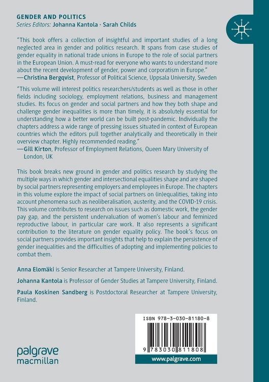 Produktbild: Social Partners and Gender Equality