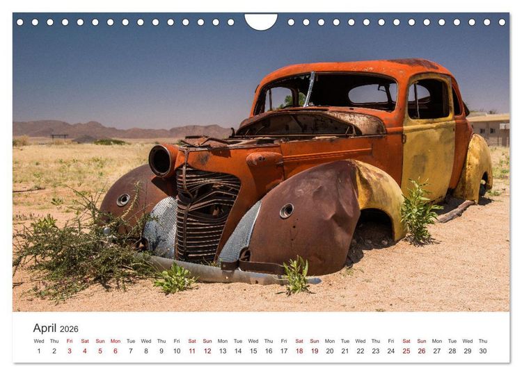 Produktbild: Old cars in Solitaire Namibia (Wall Calendar 2026 DIN A4 landscape), CALVENDO 12 Month Wall Calendar