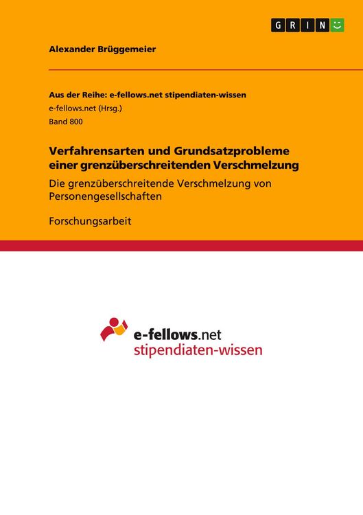 Produktbild: Verfahrensarten und Grundsatzprobleme einer grenz&uuml;berschreitenden Verschmelzung