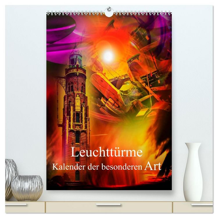 Produktbild: Leuchtt&uuml;rme Kalender der besonderen Art (hochwertiger Premium Wandkalender 2026 DIN A2 hoch), Kunstdruck in Hochglanz