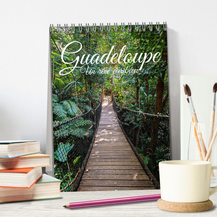 Produktbild: Guadeloupe - Un r&ecirc;ve carib&eacute;en (Calendrier de bureau 2026 DIN A5 horizontal), CALVENDO calendrier mensuel