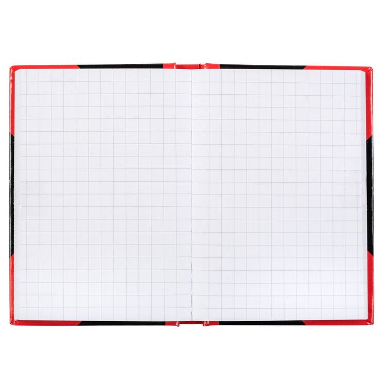 Produktbild: Idena Notizbuch Kladde kariert 96 Blatt 70g/m&sup2; schwarz/rot DIN A7