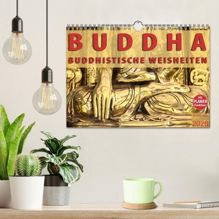 Produktbild: BUDDHA Buddhistische Weisheiten (Wandkalender 2026 DIN A4 quer), CALVENDO Monatskalender