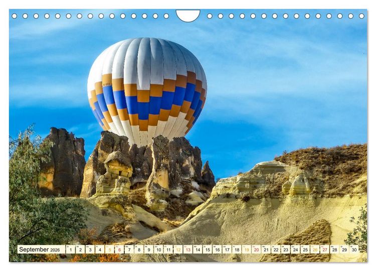 Produktbild: Mit dem Ballon &uuml;ber Kappadokien (Wandkalender 2026 DIN A4 quer), CALVENDO Monatskalender
