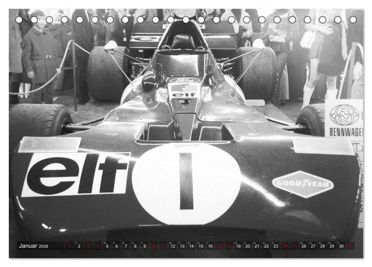 Produktbild: Formel, Rennen, Boxengasse 1971-&acute;83 (Tischkalender 2026 DIN A5 quer), CALVENDO Monatskalender