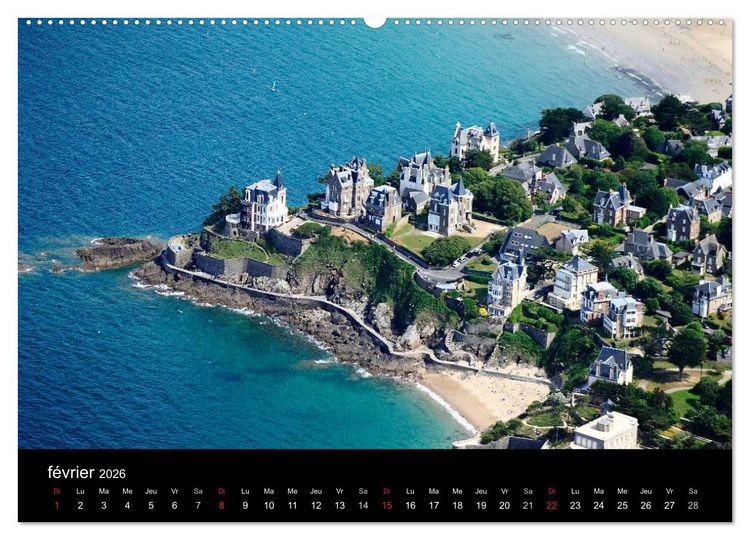 Produktbild: Dinard Perle de la C&ocirc;te d'&Eacute;meraude (Calendrier mural 2026 DIN A2 vertical) calendrier de bureau