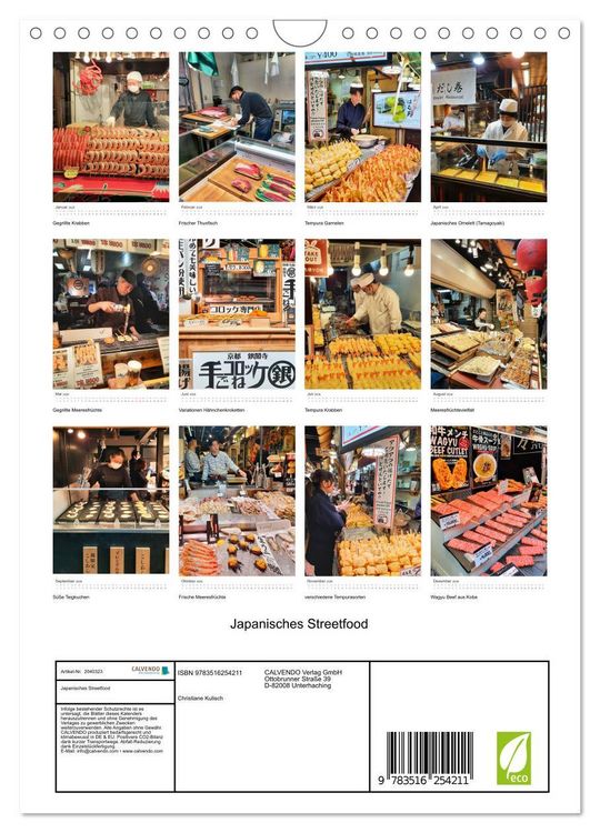 Produktbild: Japanisches Streetfood (Wandkalender 2026 DIN A4 hoch), CALVENDO Monatskalender