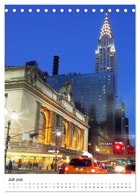 Produktbild: New Yorks architektonische Highlights (Tischkalender 2026 DIN A5 hoch), CALVENDO Monatskalender