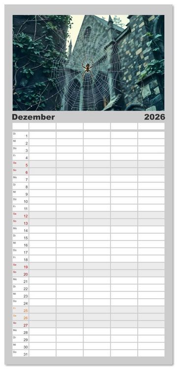 Produktbild: Familienplaner 2026 - Schattenkuss - Tiere in den Armen der Nacht mit 5 Spalten (Wandkalender, 21 x 45 cm) CALVENDO