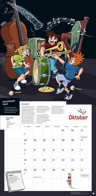 Produktbild: Die drei ??? Kids Broschurkalender 2027