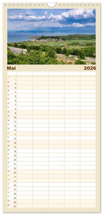 Produktbild: Familienplaner 2026 - Faszinierendes Albanien mit 5 Spalten (Wandkalender, 21 x 45 cm) CALVENDO